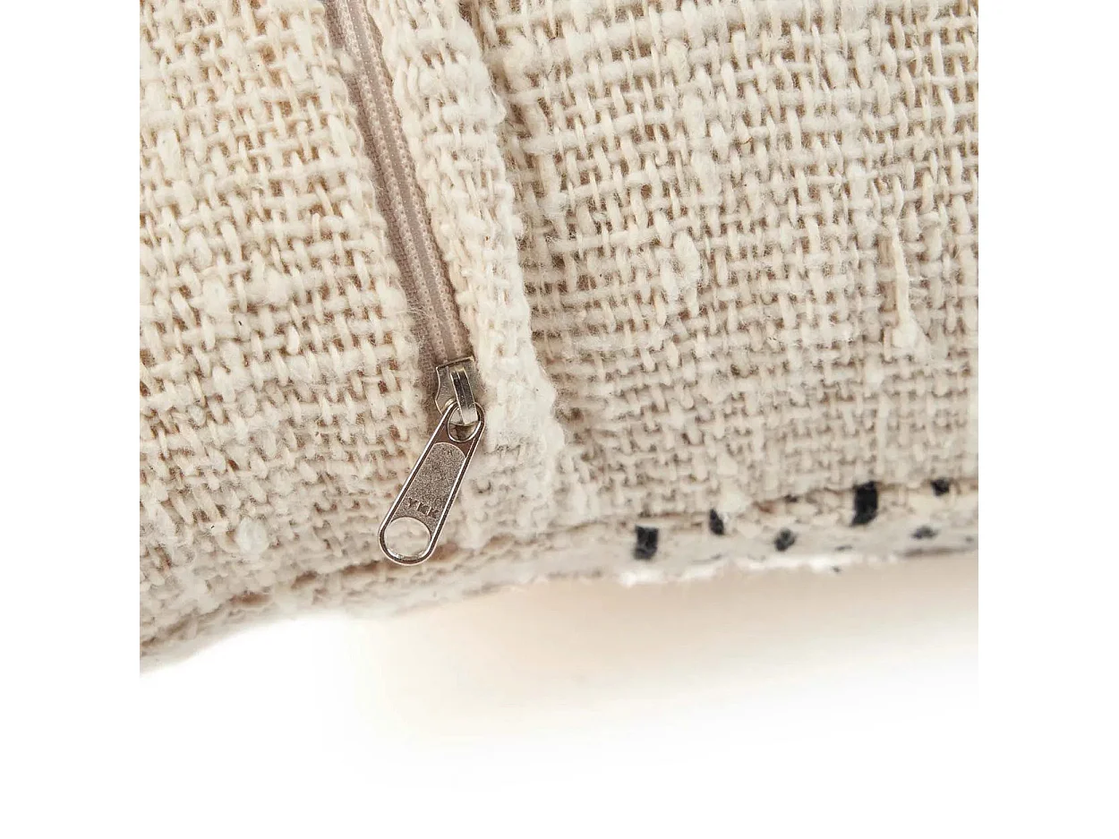 Housse De Coussin Misty - Naturel Noir