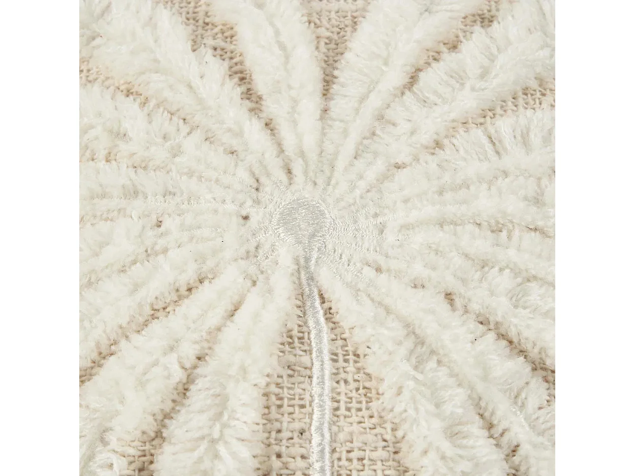 De Isla Palm Kussenhoes - Naturel Wit