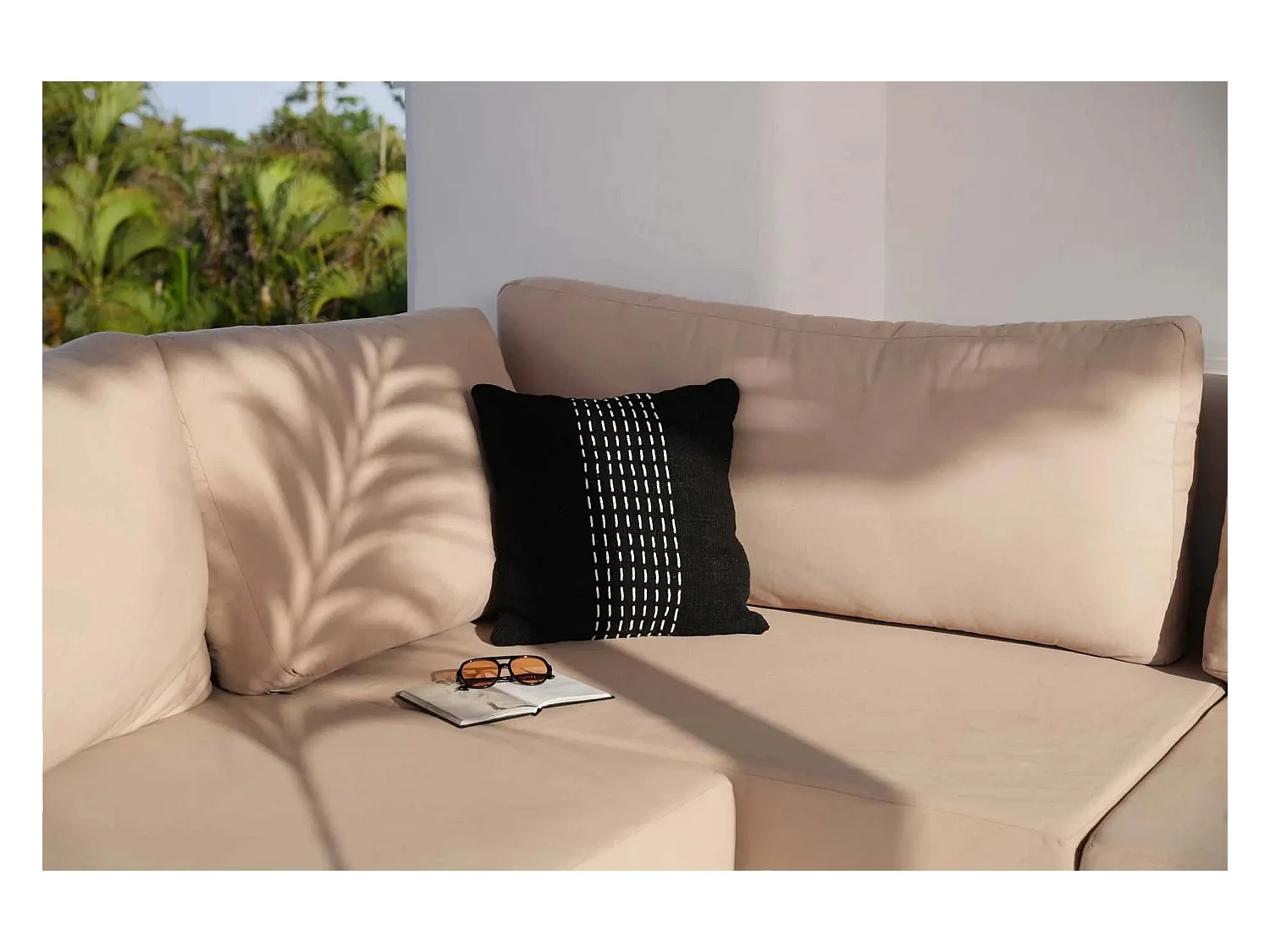 De Drizle Kussenhoes - Zwart Wit