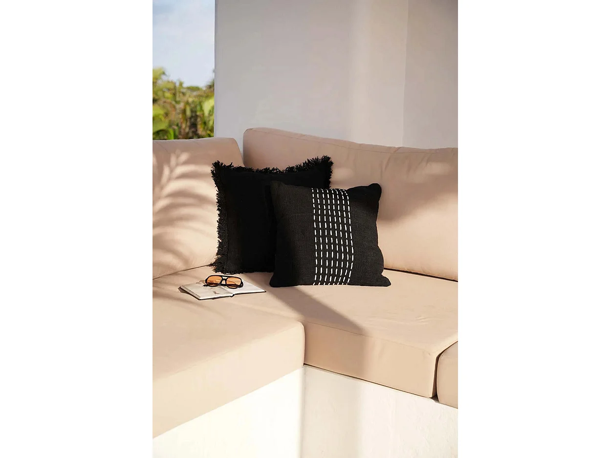 Housse de Coussin Drizle - Noir Blanc