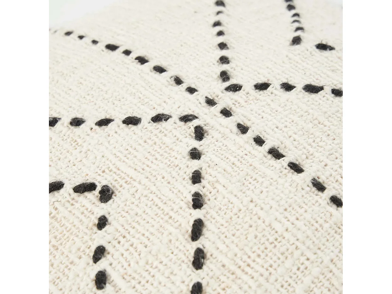 Housse De Coussin Tribal - Naturel Noir