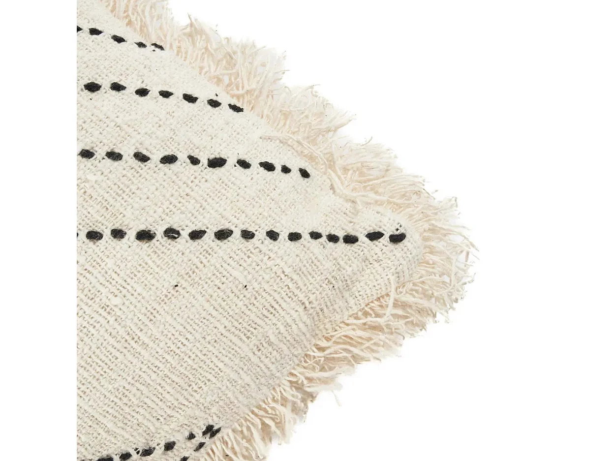 Housse De Coussin Tribal - Naturel Noir