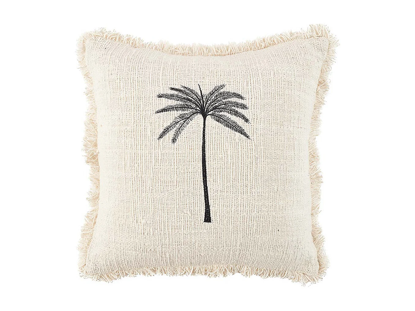 La Housse de Coussin Gili Palm - Noir Naturel