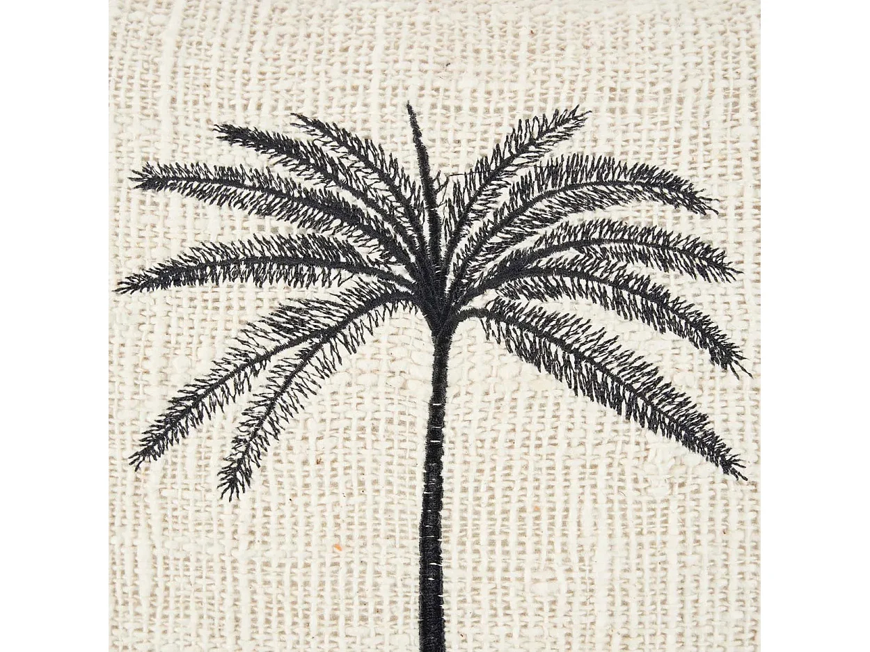 La Housse de Coussin Gili Palm - Noir Naturel