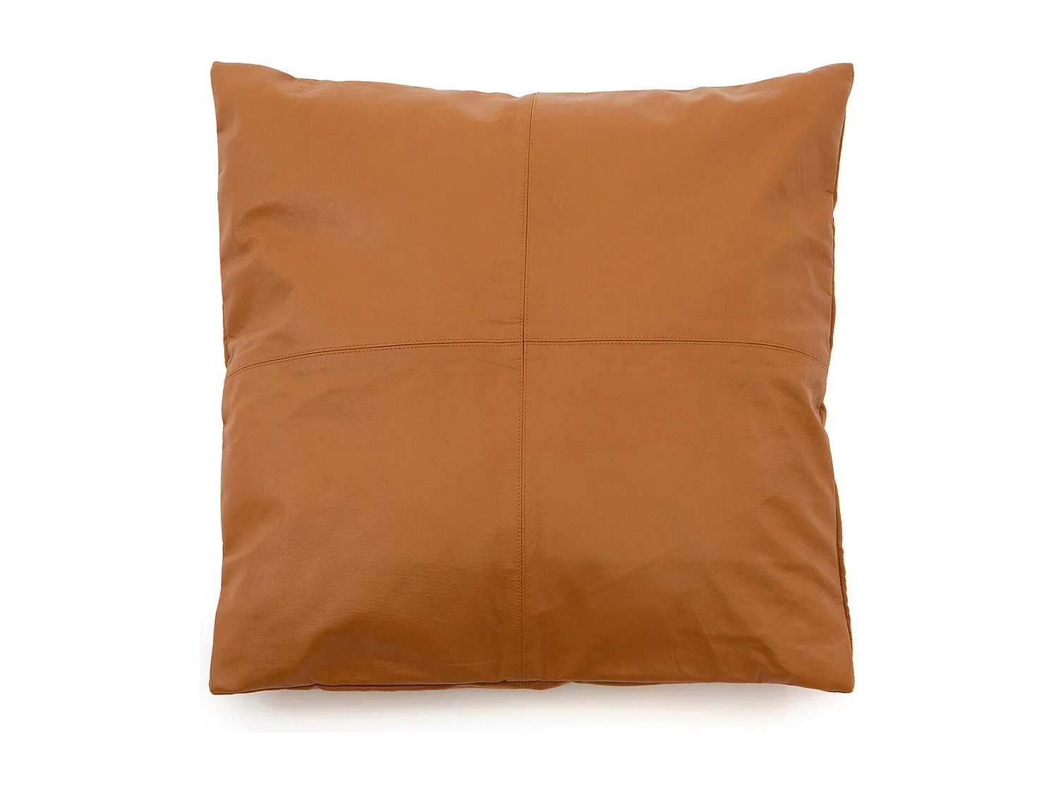 La Housse De Coussin En Cuir À Quatre Panneaux - Chameau - 60x60