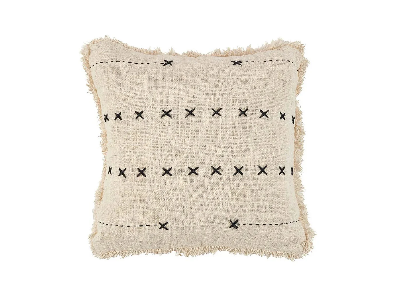Housse De Coussin French Kiss - Naturel Noir