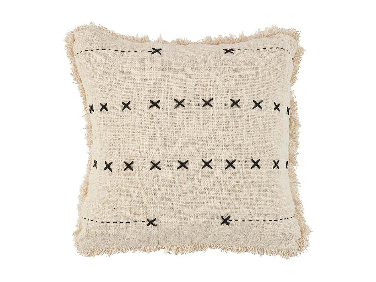 Housse De Coussin French Kiss - Naturel Noir