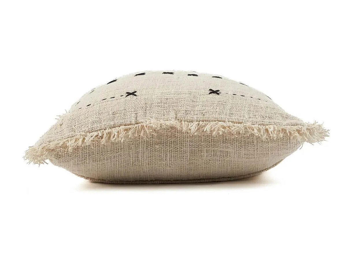 Housse De Coussin French Kiss - Naturel Noir