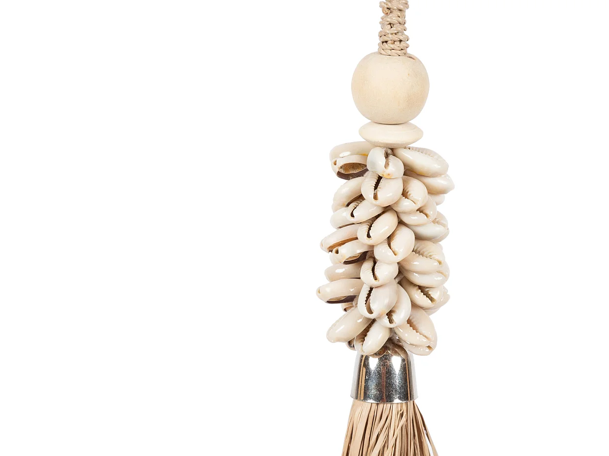 The Cowrie and Raffia Tassel - Natural