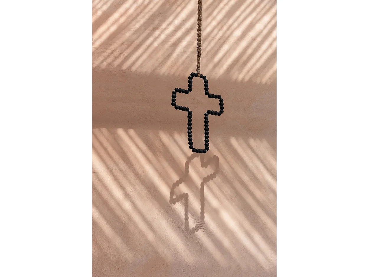 Das Holzkreuz Zum Aufhängen - Schwarz