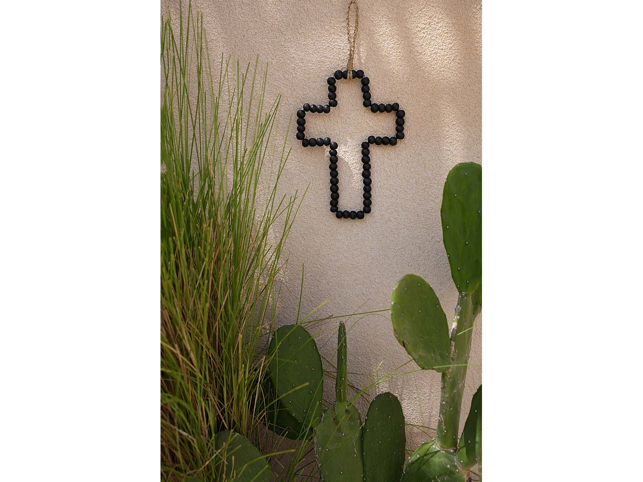 Das Holzkreuz Zum Aufhängen - Schwarz