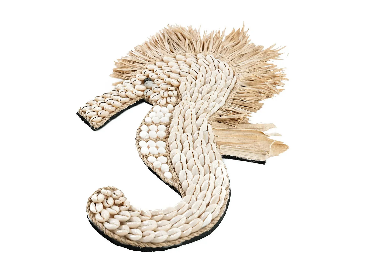 Seepferdchen mit Muscheln - Weiß