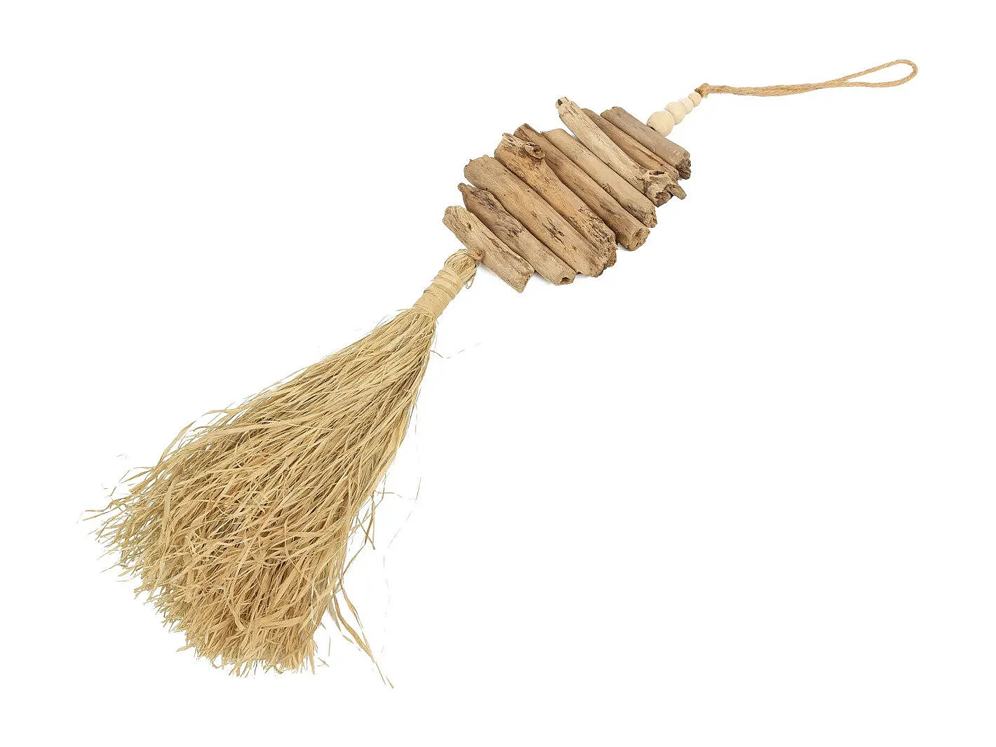 La Décoration Suspendue Raffia Driftwood
