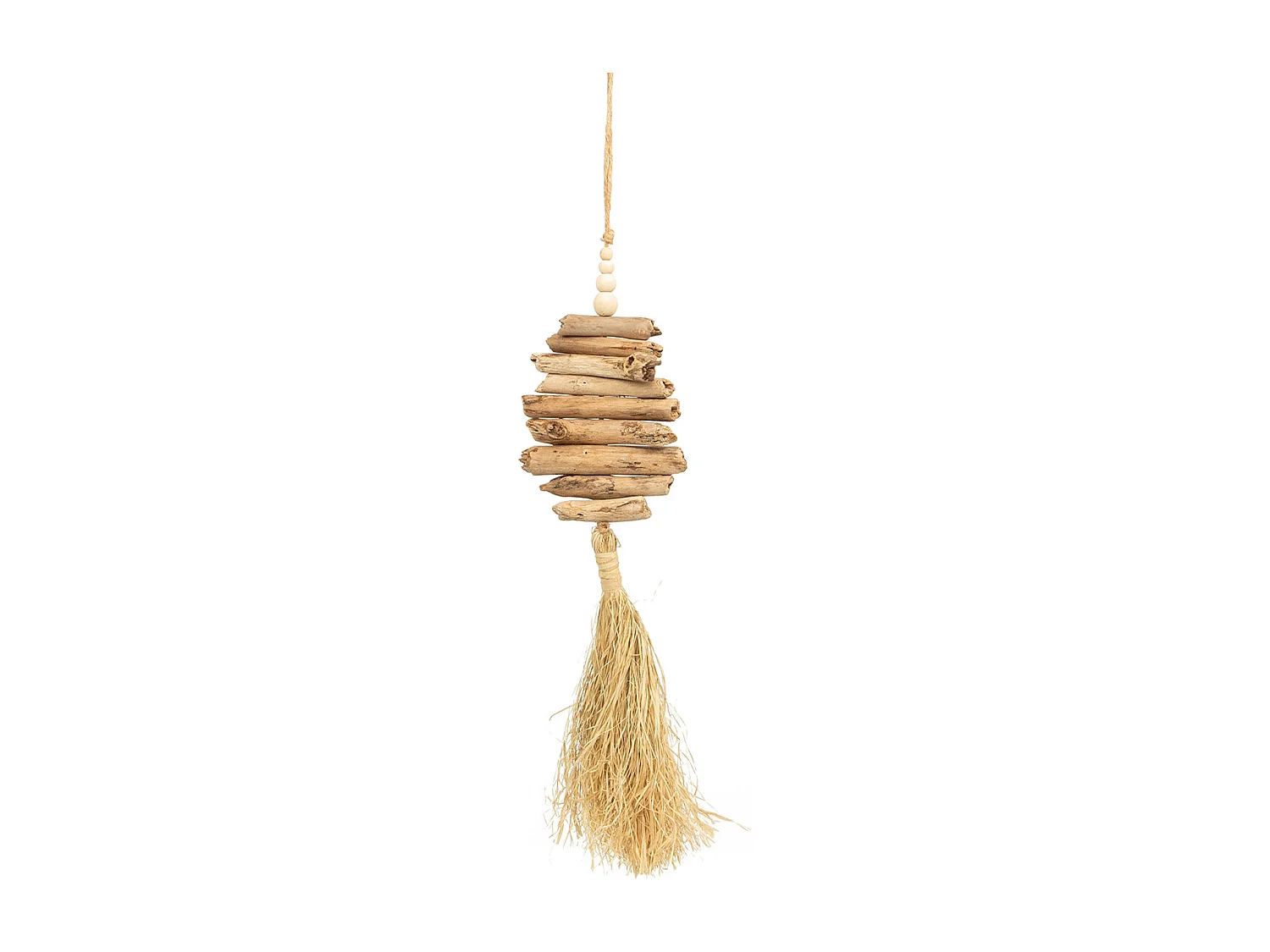 La Décoration Suspendue Raffia Driftwood