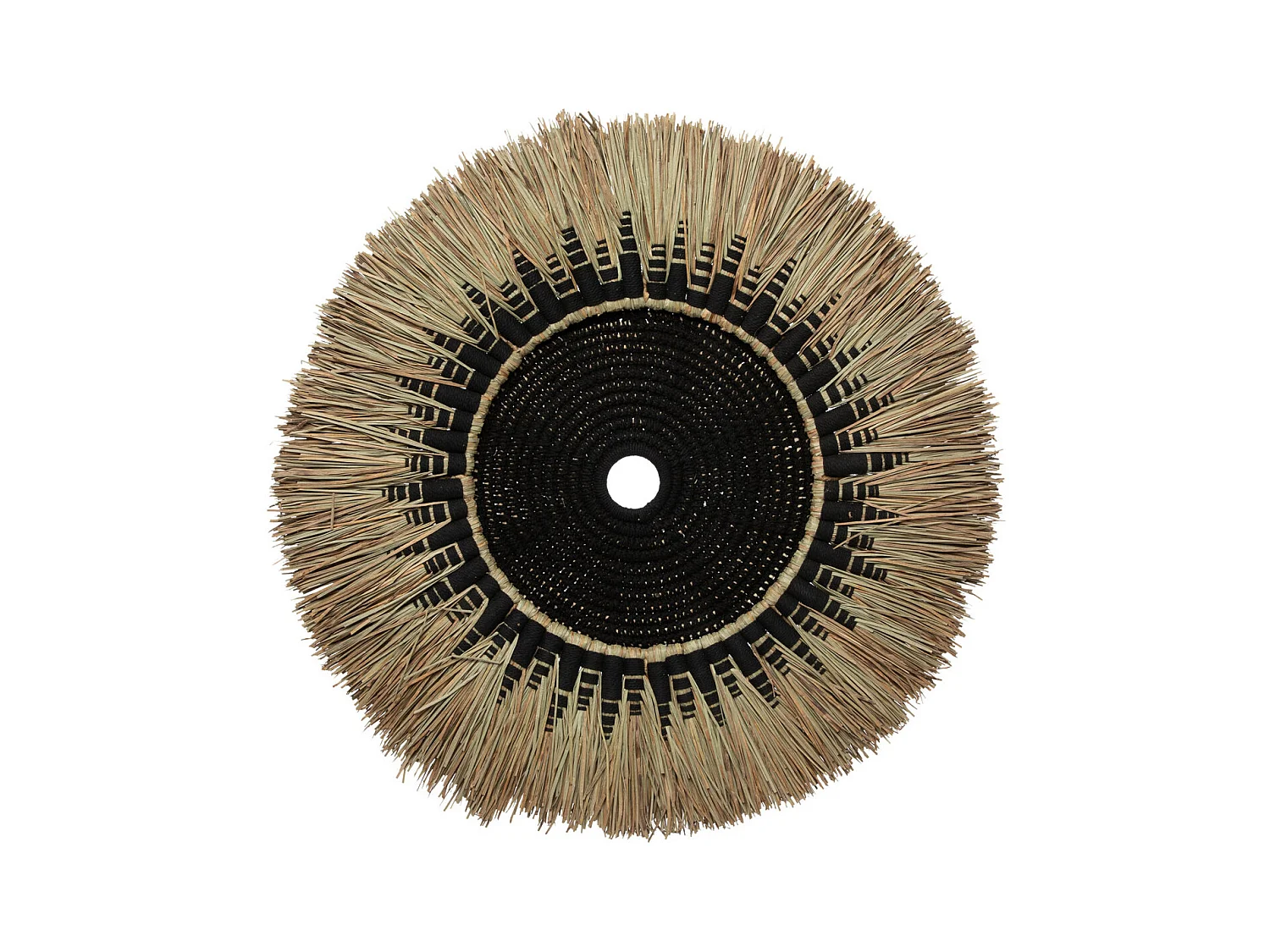 La Décoration Murale En Macramé Et Raphia - Naturel Noir