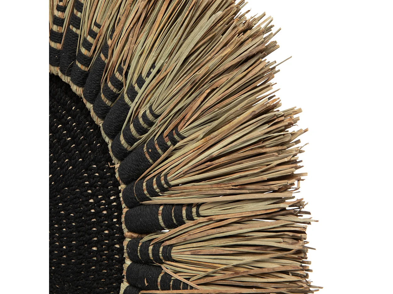 De Raffia Macramé Muurdecoratie - Naturel Zwart