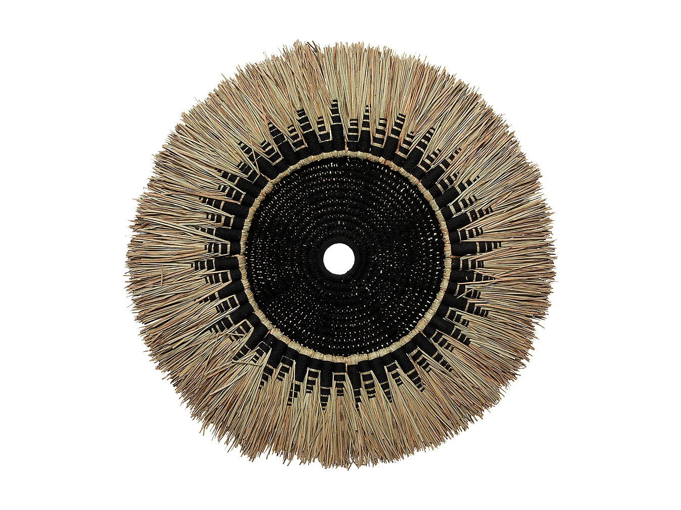 La Décoration Murale En Macramé Et Raphia - Naturel Noir