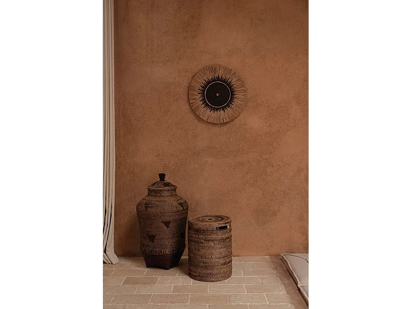 La Décoration Murale En Macramé Et Raphia - Naturel Noir