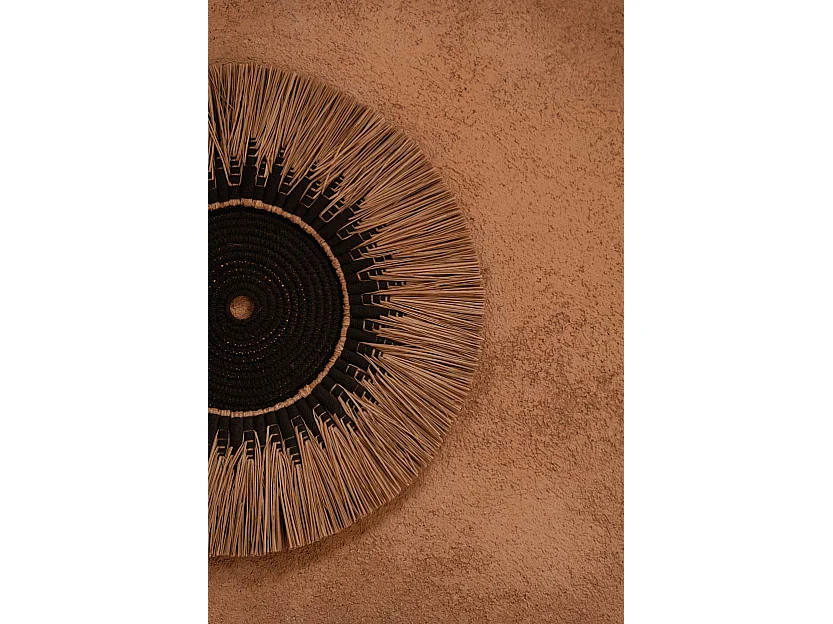 La Décoration Murale En Macramé Et Raphia - Naturel Noir