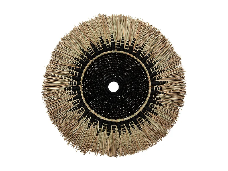 La Decoración De Pared De Rafia Y Macramé - Negro Natural