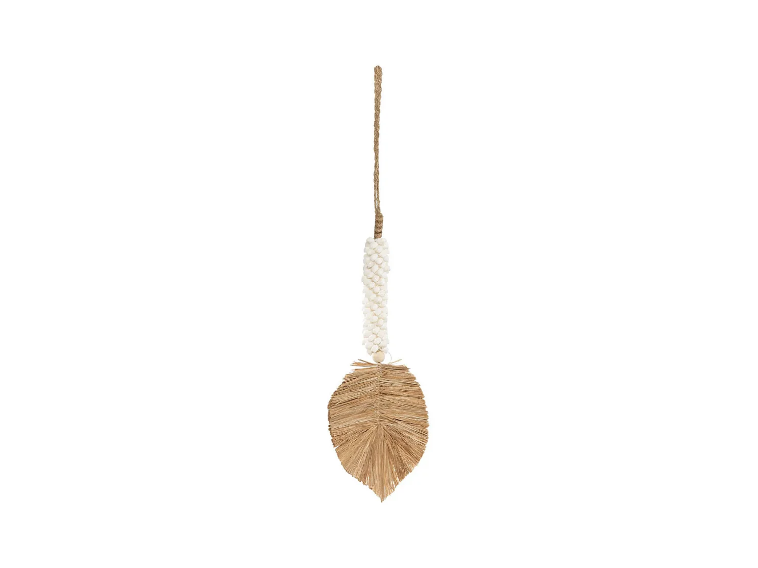 De Raffia Schelp Kwastje - Wit Natuurlijk