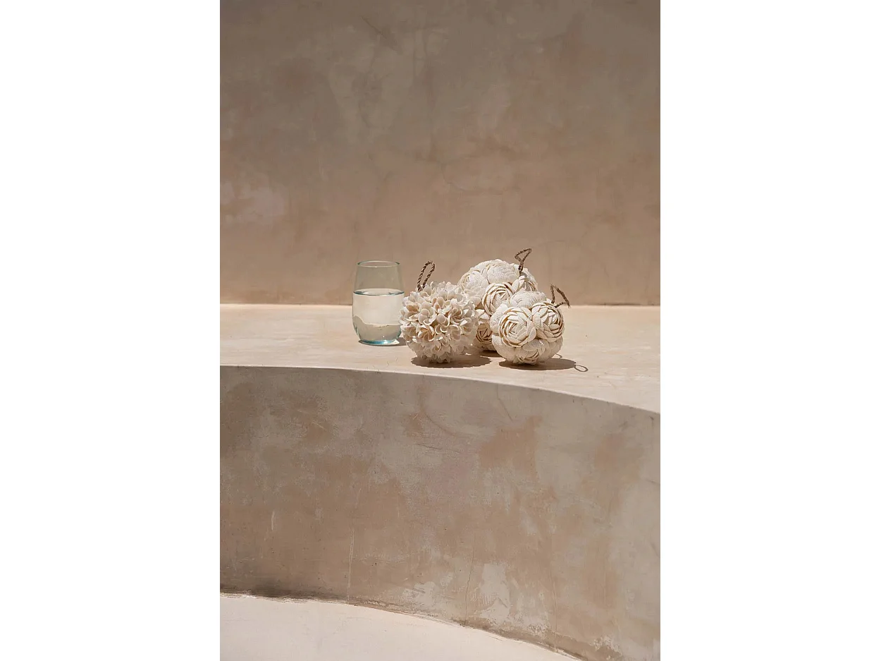 La Boule de Coquillages Rose - Blanche - M