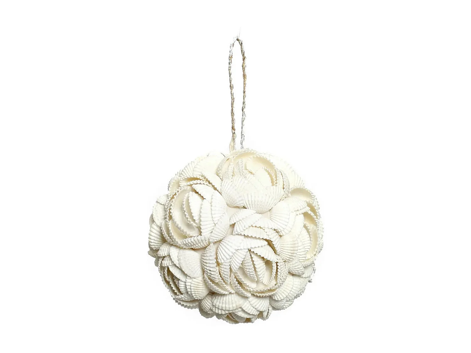 La Boule de Coquillages Rose - Blanche - M