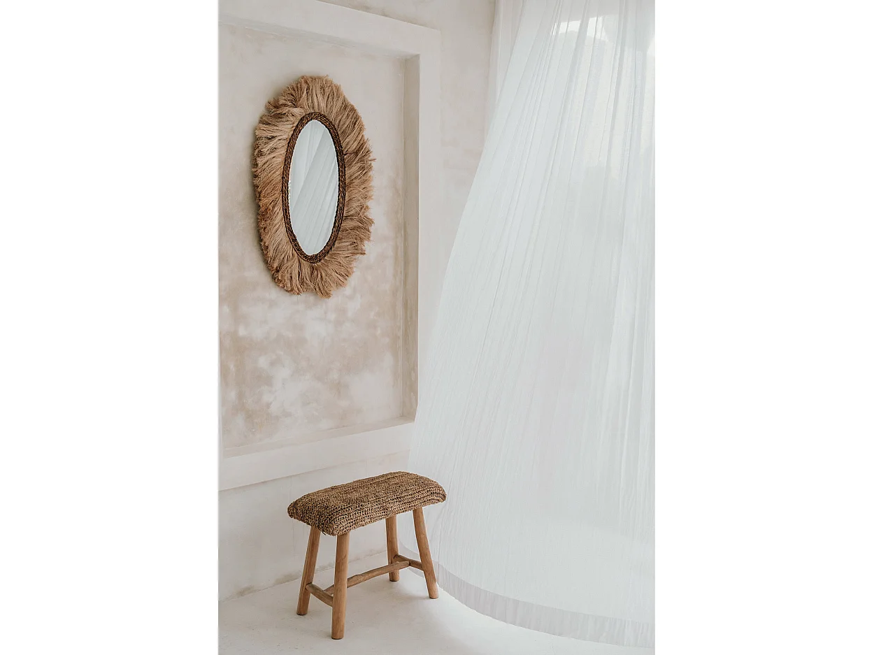 Le Banc En Raphia - Naturel