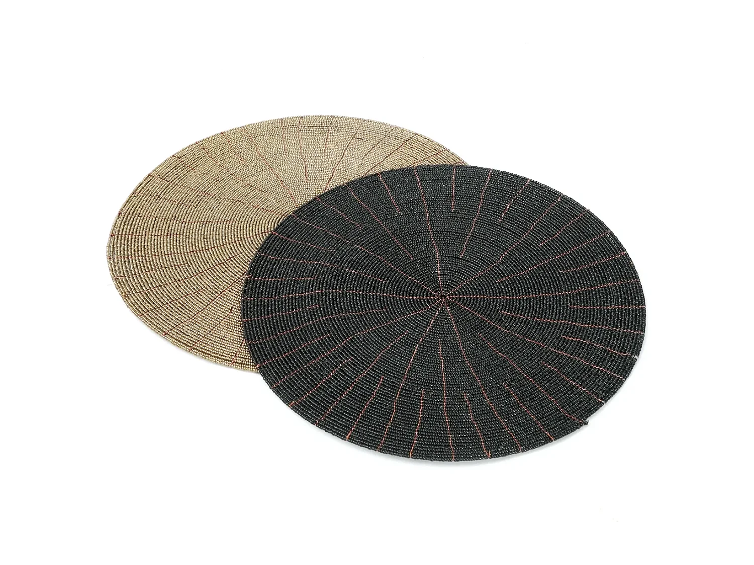 Le Set De Table En Perles - Noir