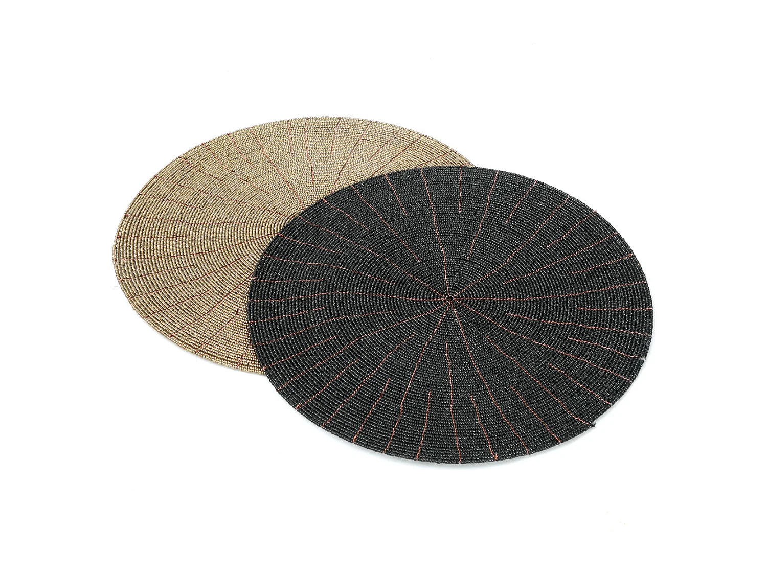 De Beaded Placemat - Zwart