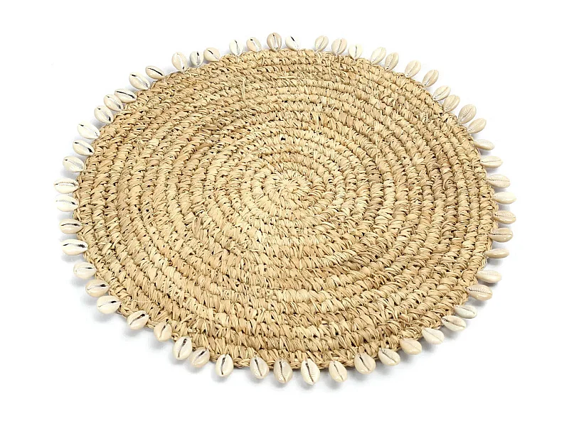 Das Raffia Shell Platzdeckchen - Natur