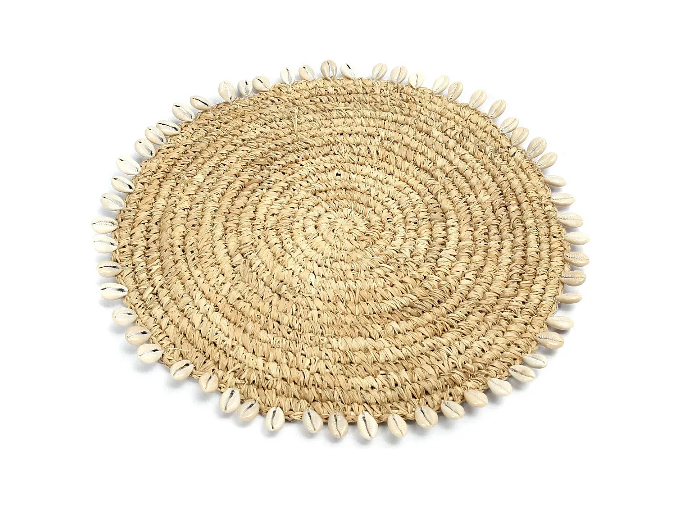 Le Set De Table Raffia Shell - Naturel