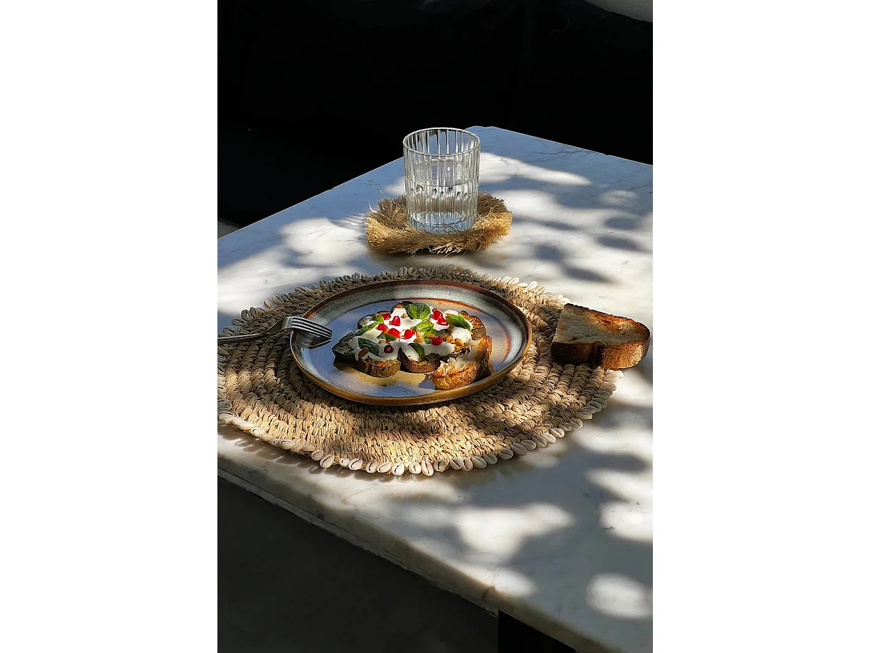 De Raffia Shell Placemat - Naturel