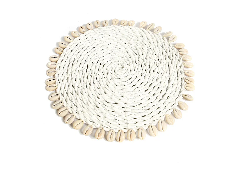 De Seagrass Shell Pannenonderzetter - Wit