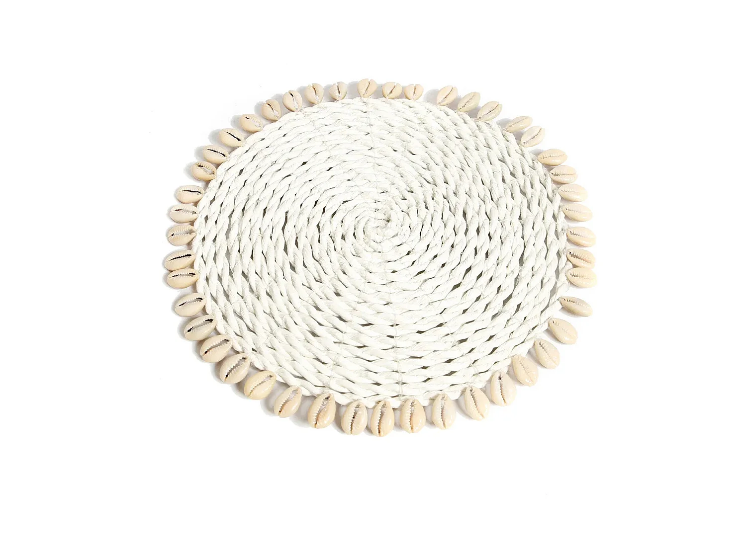 Le Dessous De Plat Seagrass Shell - Blanc