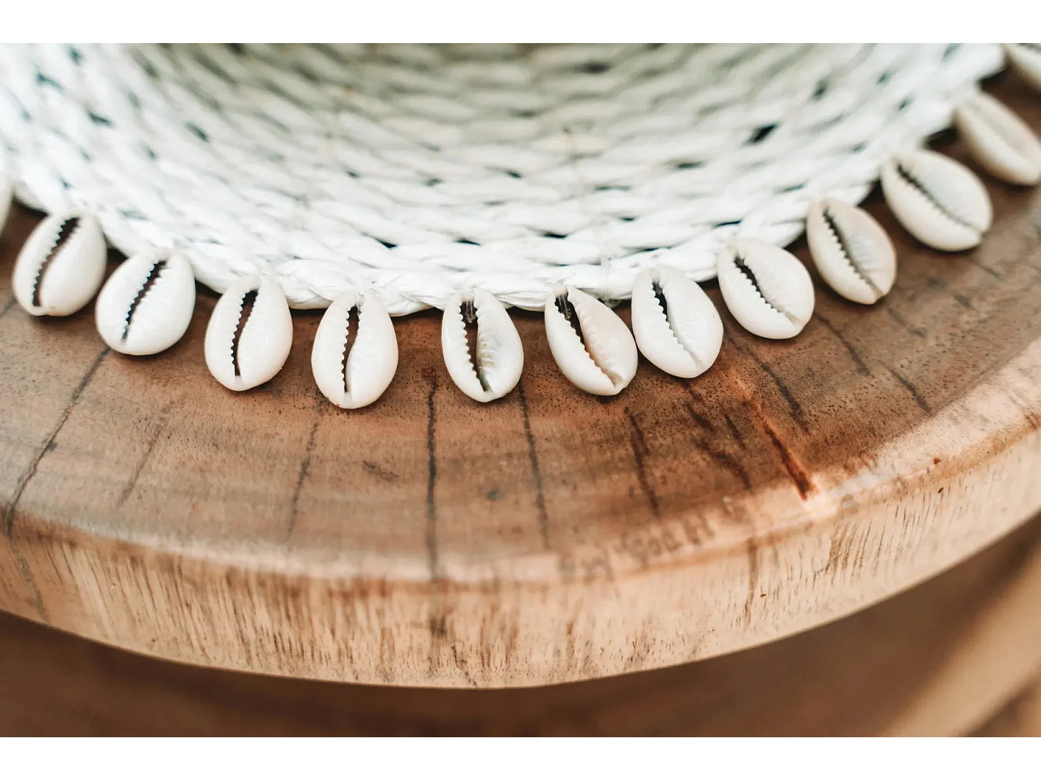 De Seagrass Shell Pannenonderzetter - Wit