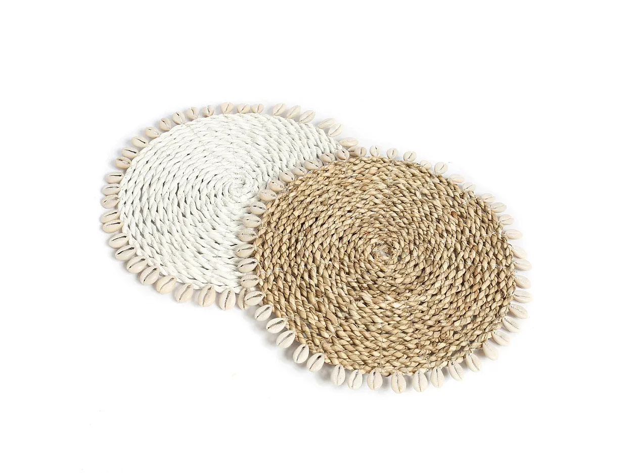 De Seagrass Shell Pannenonderzetter - Wit