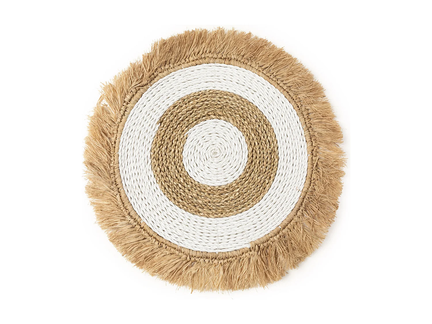 Le Set De Table Seagrass Raffia - Naturel Blanc