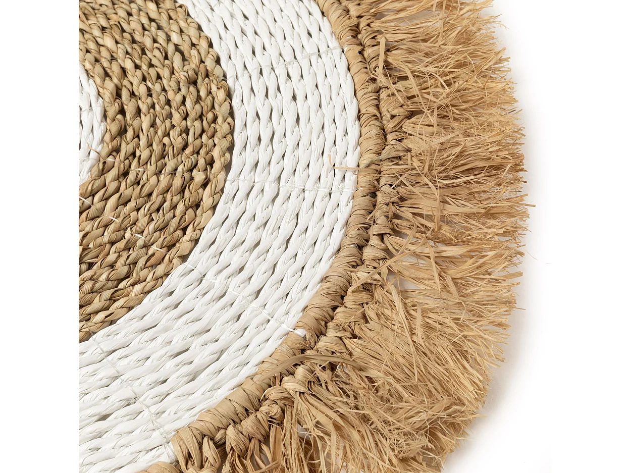 De Seagrass Raffia Placemat - Naturel Wit