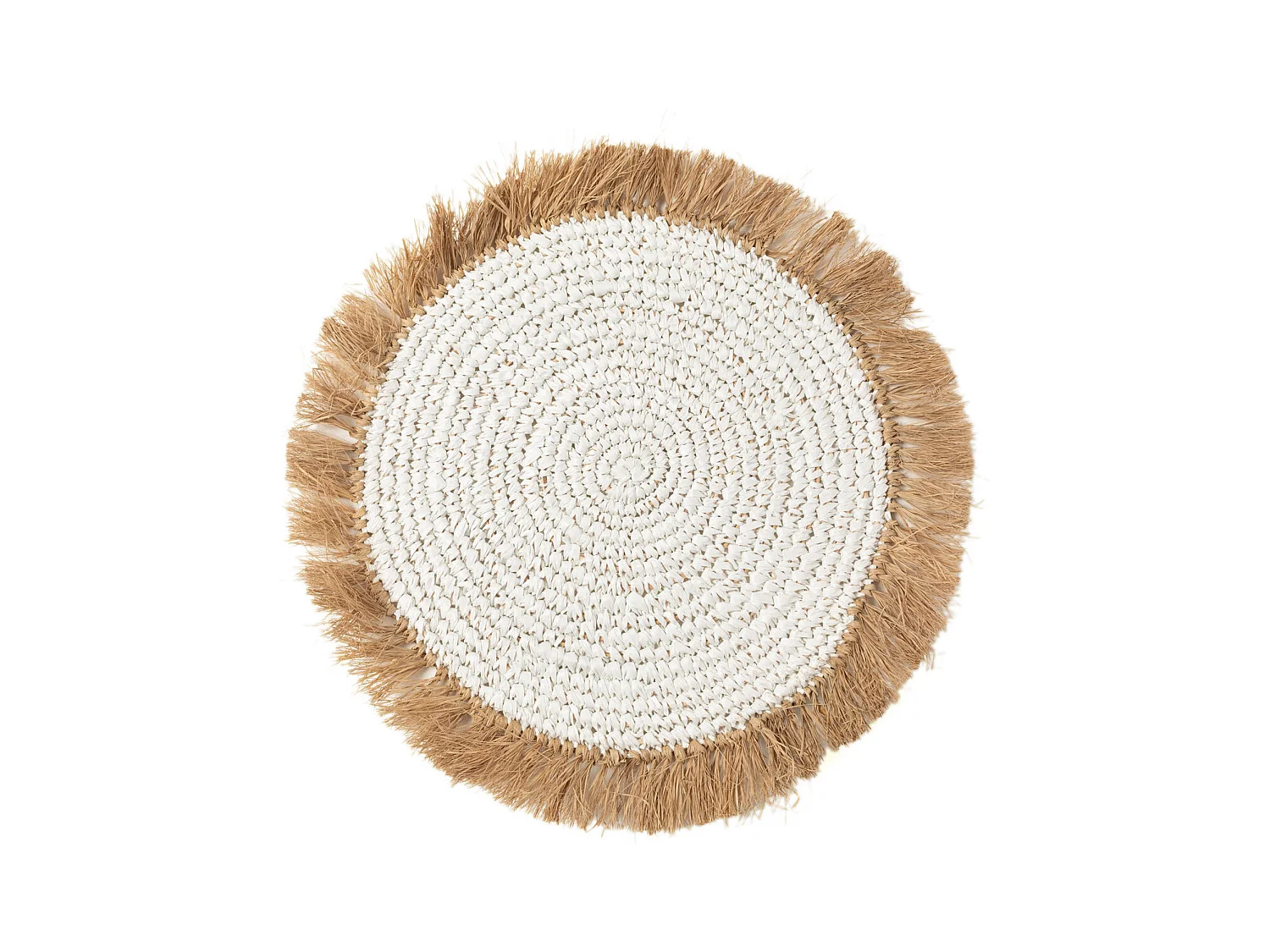 Le Set De Table Water Hyacinth Raffia - Blanc Naturel
