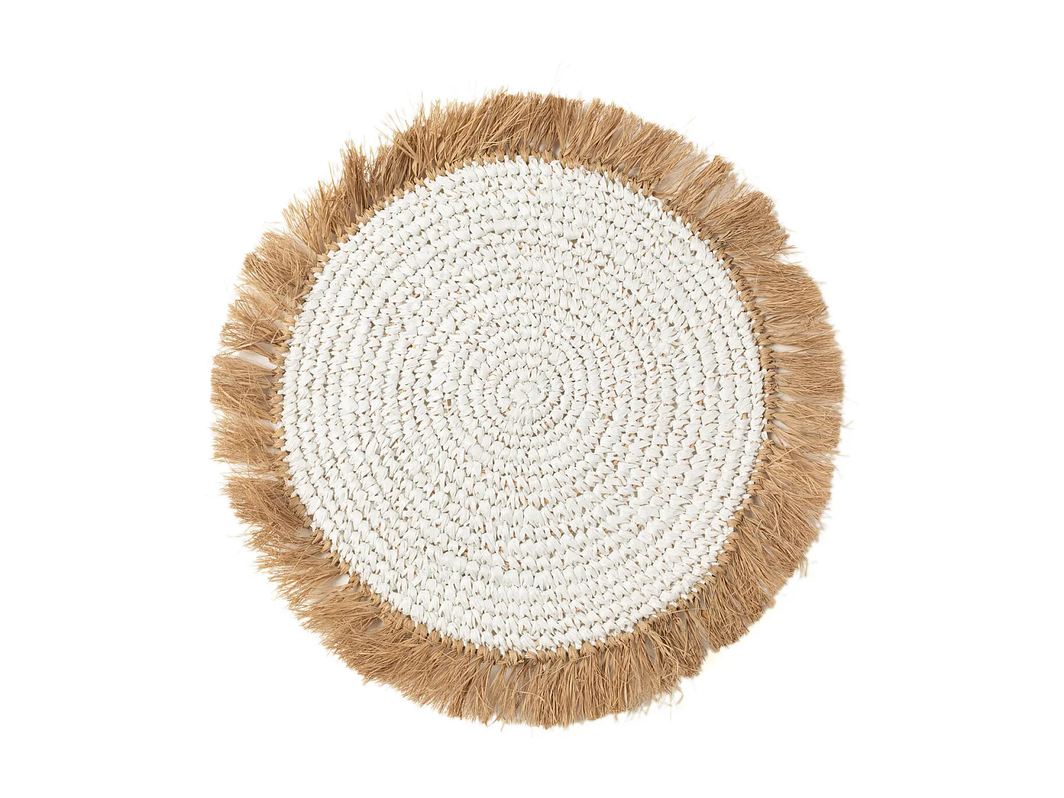 Le Set De Table Water Hyacinth Raffia - Blanc Naturel