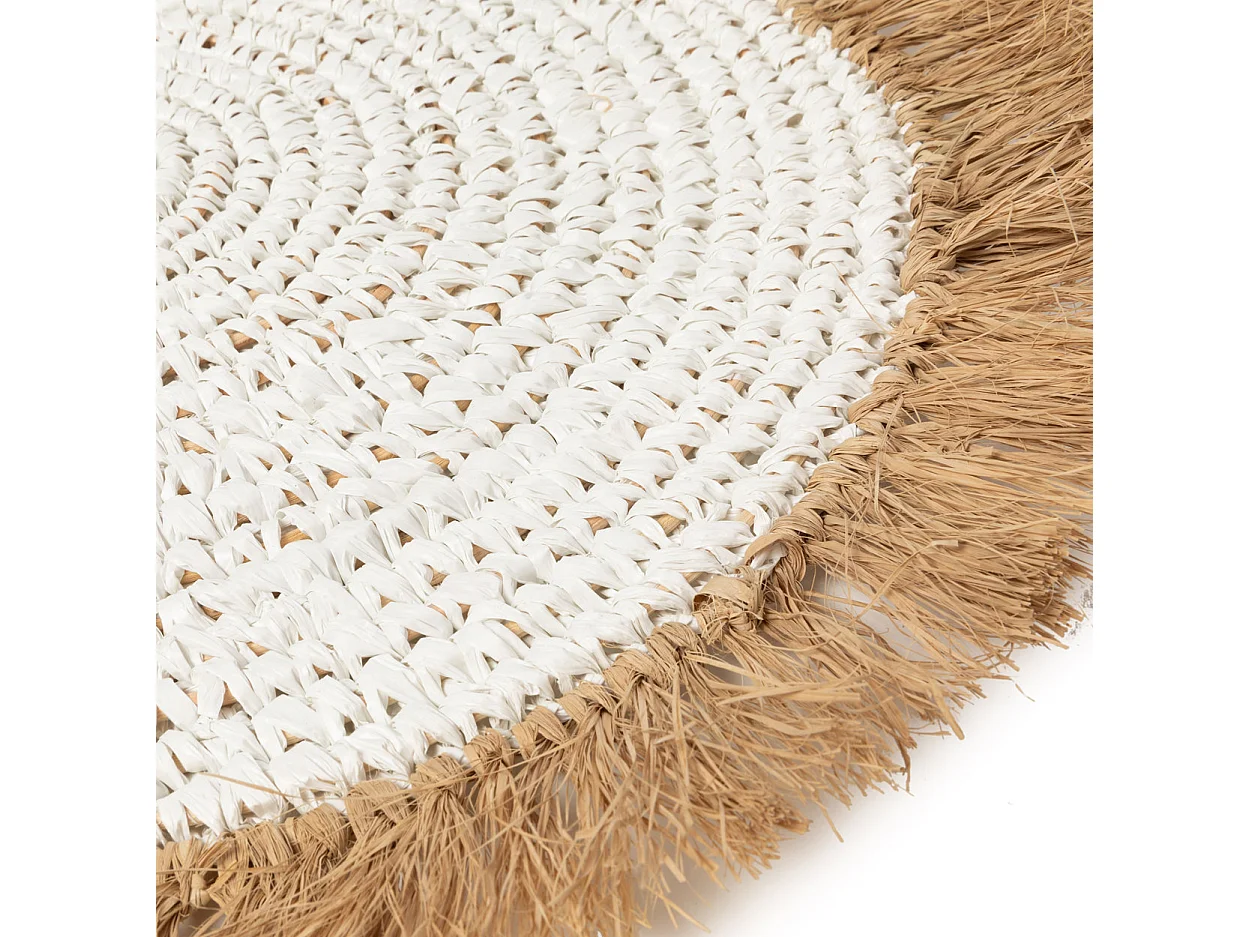 Le Water Hyacinth Raffia Set de Table - Blanc Naturel