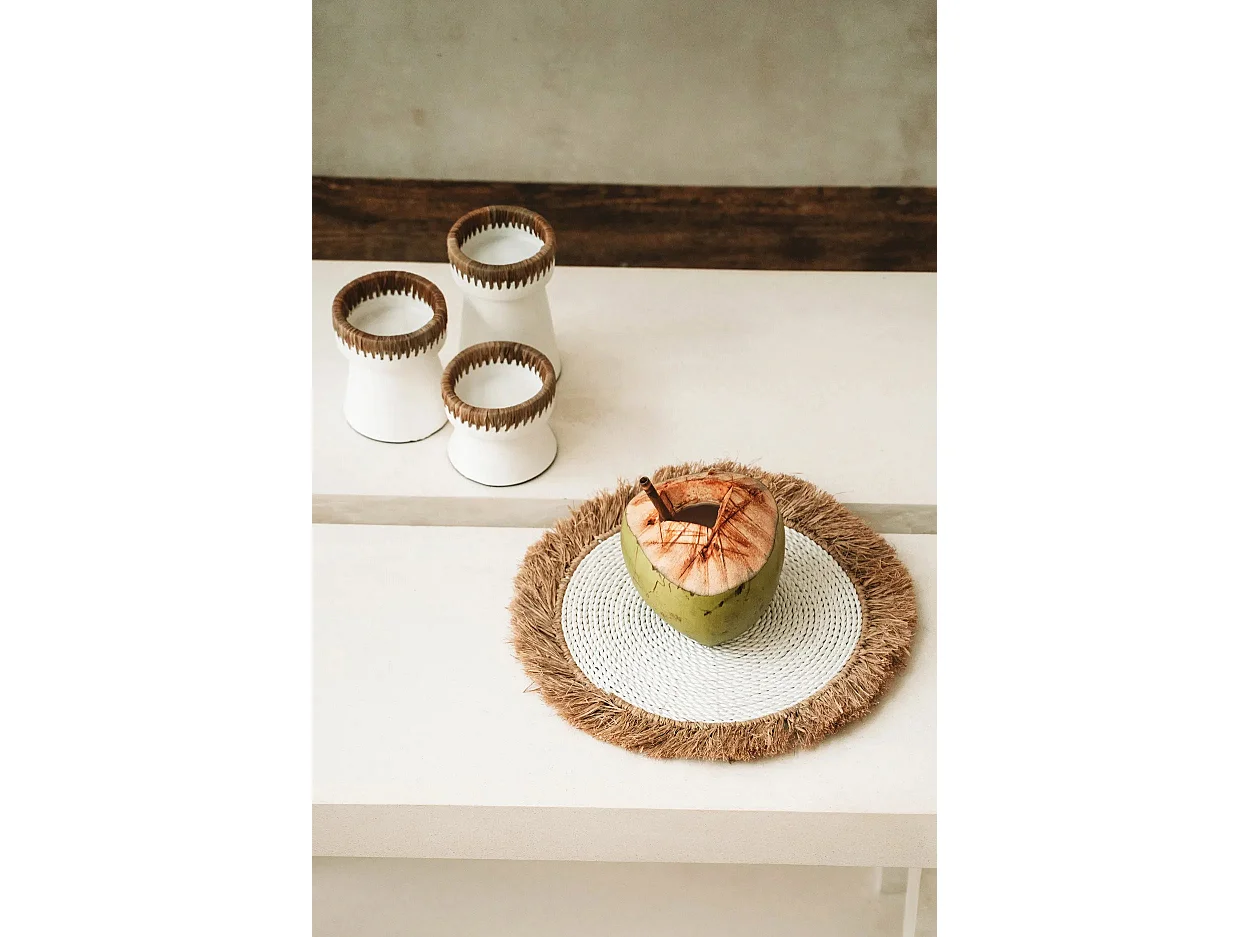 Le Set de Table Seagrass Raffia - Blanc Naturel