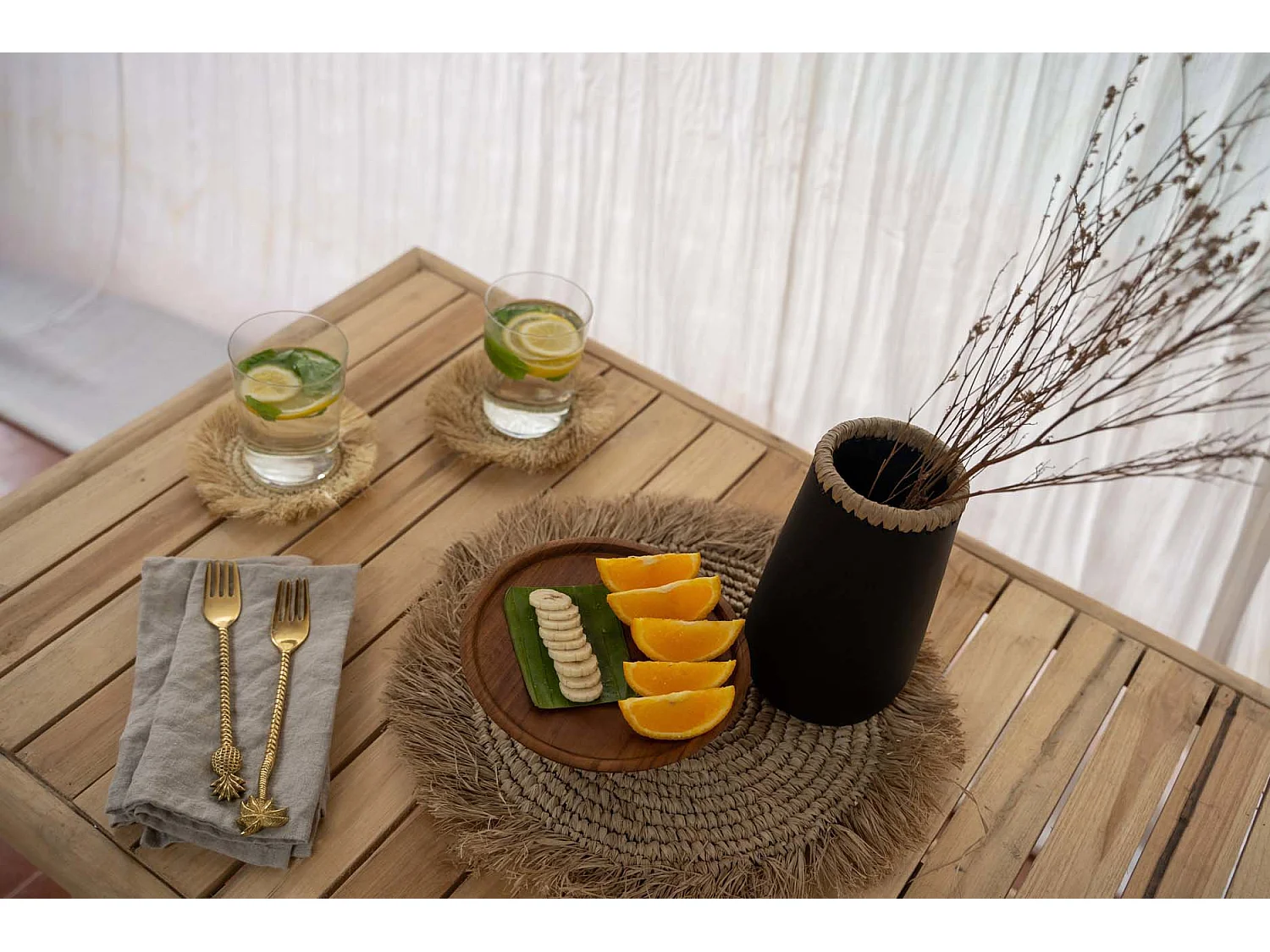 Le Set De Table En Seagrass Et Raphia - Naturel