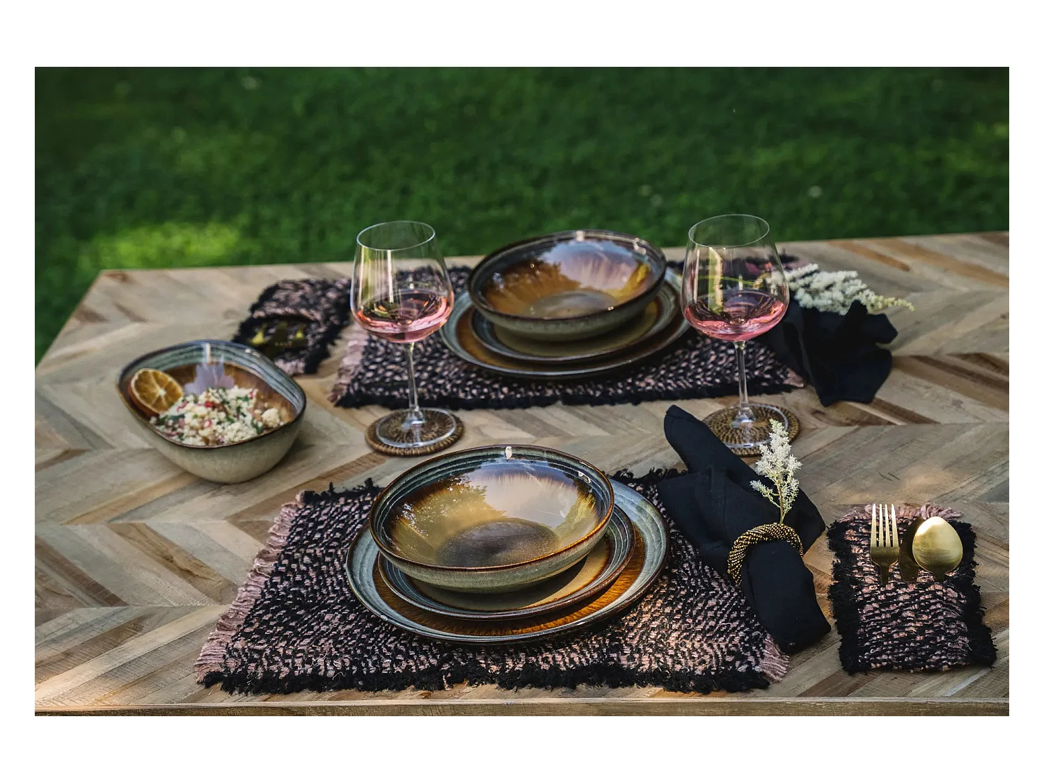 Le Set de 4 Sets de Table Oh My Gee - Noir Cuivre