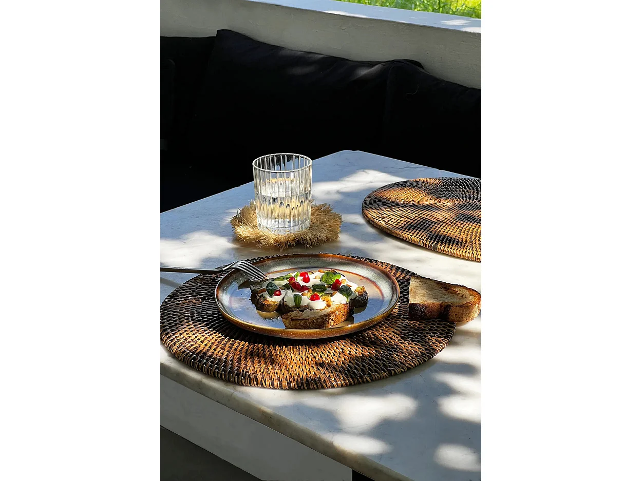 De koloniale placemat - natuurlijk bruin