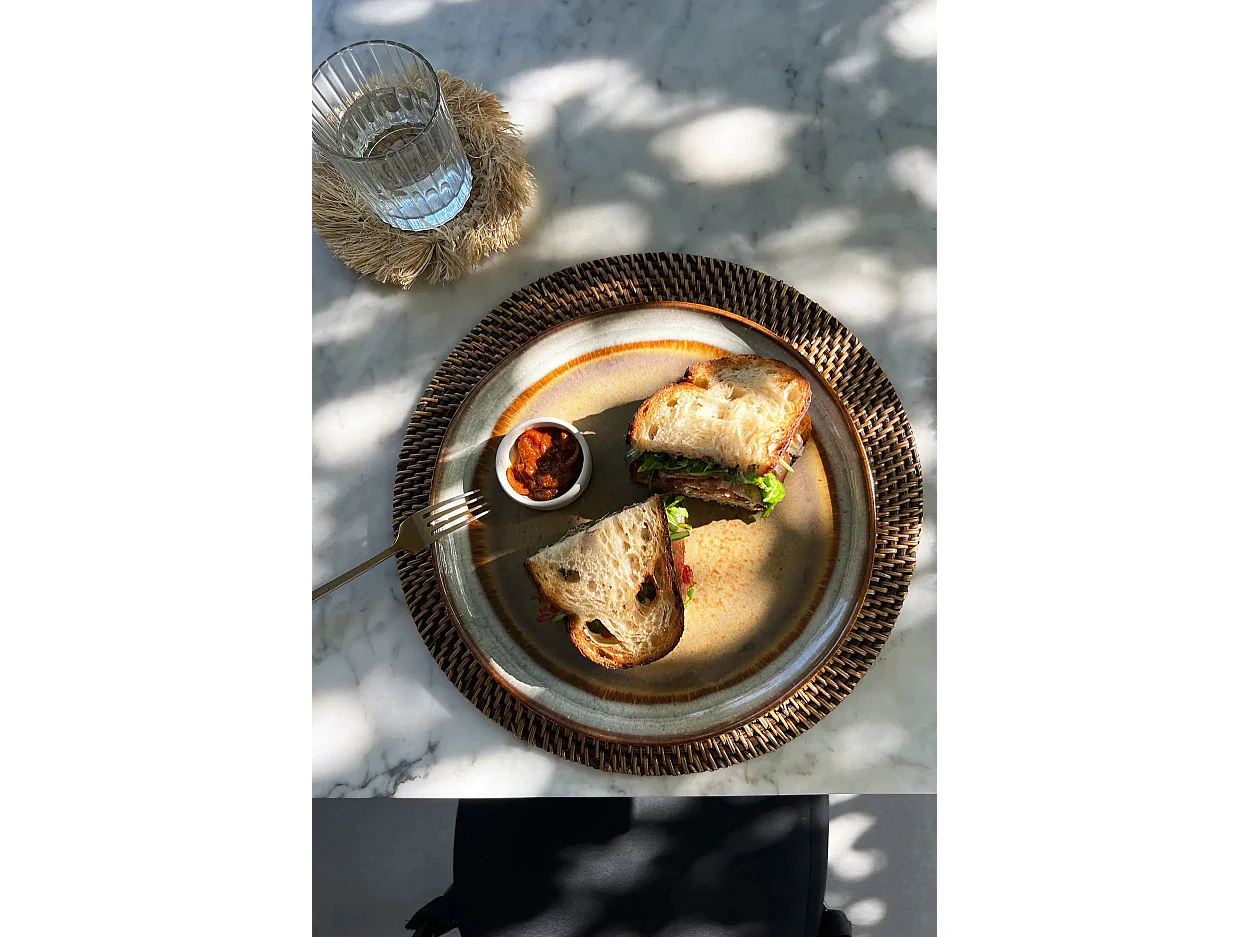 De koloniale placemat - natuurlijk bruin