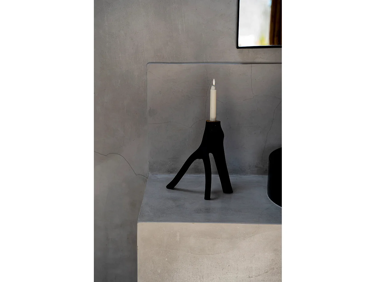 Il Portacandele Triple Twig - Nero