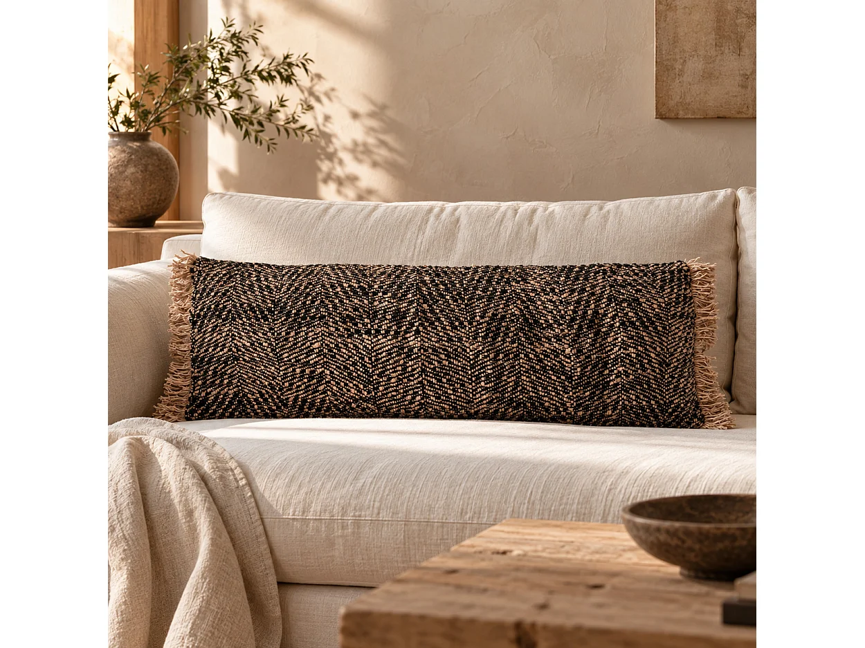 The Oh My Gee Cushion Cover - Black Copper - 35x100