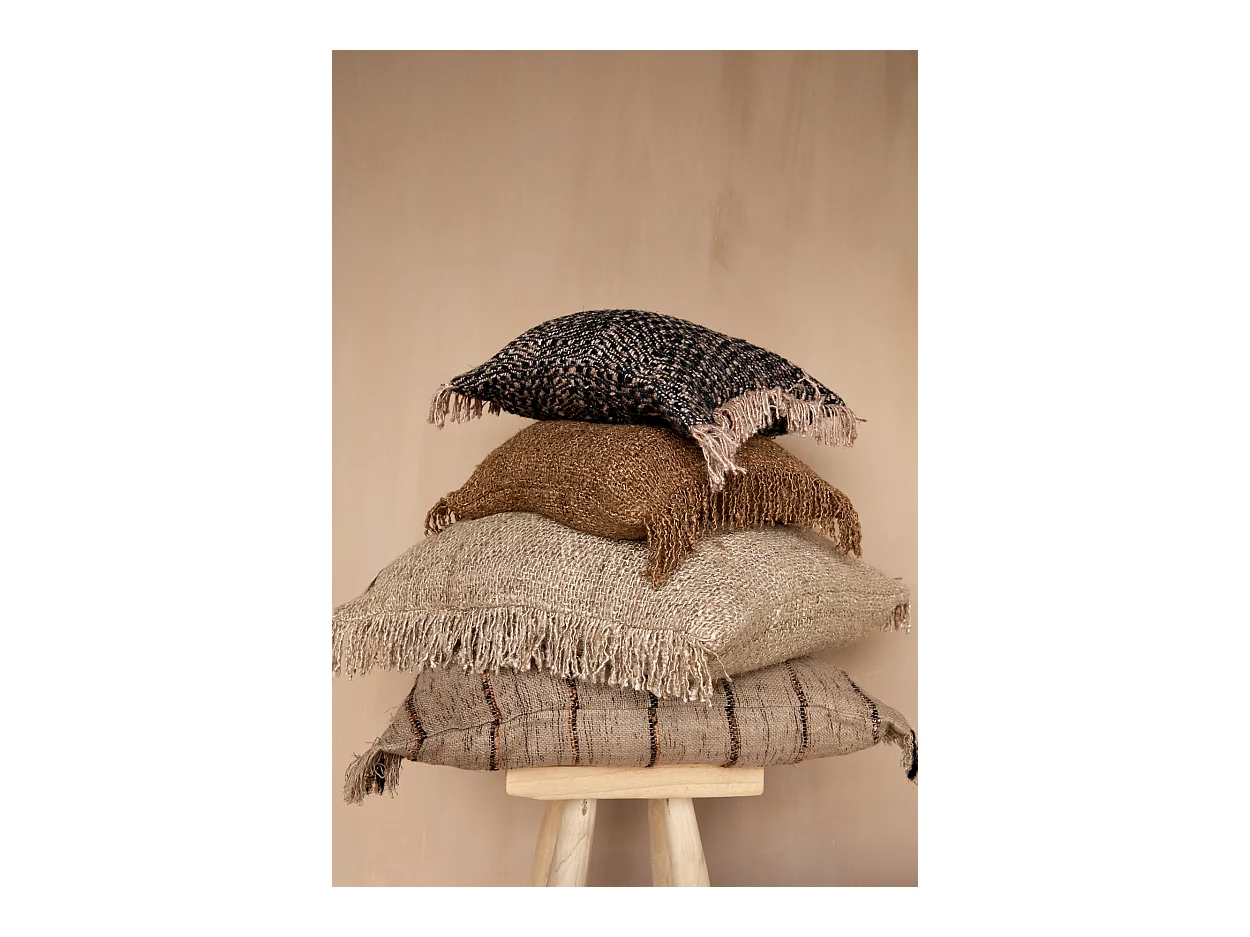 La Housse De Coussin Oh My Gee - Noir Beige - 60x60